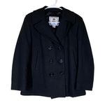 Sterlingwear Anchor Collection Military Navy Wool Blend Peacoat Size 12 SHORT Black Photo 0