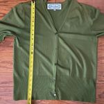 Lan Louis Vintage  Paris hunter green cardigan sweater- size XL Photo 8