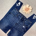 American Eagle Dream Jeggings High Rise Skinny Jeans Distressed Frayed Size 8 Photo 10