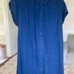 Old Navy  Midi Shirt Dress Denim 100% Cotton Cottagecore Button Front XL Prairie Photo 0