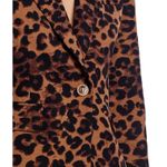 AQUA ‎ Leopard Print Peak Lapel Blazer Jacket Women's Size S Gold Button Photo 2