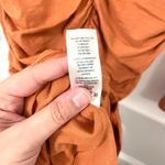 Sundry NWT Anthropologie  Ruched Long Zleeve Dress Sienna Orange Size 3 Photo 4