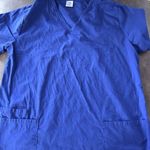 B Scrubs Medical Nursing Top Womens Tag Size 1X Blue Pullover Short Sleeve Photo 0