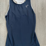 Athletic DNA Navy Blue Mesh Racerback Workout Tennis Tank size Medium Photo 0