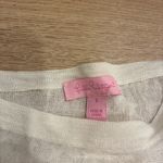 Lilly Pulitzer  Linen White Dolman Knit Short Sleeve Boatneck Top Size S Photo 1