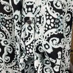 Est. 1946 Tunic Top Knit Stretch Size 18/20 Black White Teal V-Neck Photo 4