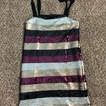 Ali & Jay Striped Sequin Mini Sheath Dress XS Photo 3