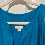 J. Jill Color Block Tiered Maxi Tank Dress Large Blue Aqua Green Sleeveless Photo 3