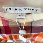 Trina Turk  NWT Madras Plaid Ruffle Wrap Mini Skirt Womens 10 Preppy Academia Photo 2