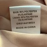 Meshki  ruched satin mini dress, spaghetti straps, bodycon, blush pink sz S Photo 10