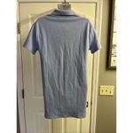 ZARA  Women’s Blue Short Sleeve Collared Polo V-Neck Cotton T-shirt Dress- Large Photo 4