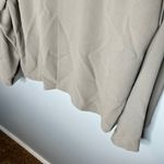 Eileen Fisher beige tan "stone" split front 100% silk open front shirt large Photo 2