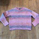 Rachel Zoe  pink ombre crewneck cozy sweater large Photo 1