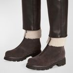 La Canadienne Abba Suede Shearling Waterproof, Brown Size 5M NEW Retail $585 Photo 1