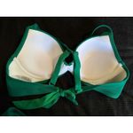 Time & Tru Green Bikini Molded Cup (XL) Full Bottom (1X) Adj Straps Buttons Photo 2