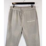 Retrovert Womens Pants Gray Flare Sweatpants Embroidered Pockets Casual Large Black Photo 5