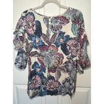 1. State NWT  Blue Crush Floral Print Open Flutter Sleeve Top Size Small Photo 1