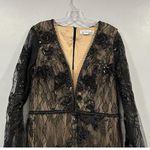 Mac Duggal  79351 Embellished Long Sleeve Plunge Neck Trumpet Gown Size 10 Photo 3