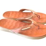 Sperry  Seafish Thong Slip On Peach Sandal 9B 1” Heel Nautical Vibe Photo 0