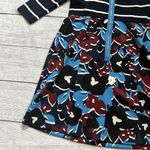 A pea in the pod Taylor step stripe floral burgundy blue size small dress Photo 13
