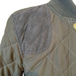 Lauren Ralph Lauren vintage army green quilted snap front long sleeve coat S Photo 5