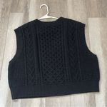 Babaton  Wool Vest merino sweater sleeveless womens Black (large) fisherman Photo 4