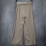 Evolutionary Tan Ruffle Pull On Wide Leg Belt Boho Comfy Trouser Pants L Large Photo 2