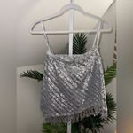 Revolve Saylor Persephone Top & Mini Skirt Set in Platinum Silver Sequin Photo 5