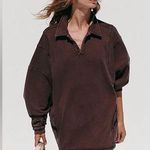 Free People Movement FREE PEOPLE Work It Out Pullover - Black Walnut Photo 2