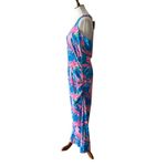 Maxi Dress Large Tropical UPF 50 Resortwear Dress Preppy Boho Vacation Cruise Pink Photo 5