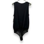 Anthropologie  Yara Surplice‎ Black Lace Wrap-Over Front Bodysuit Sz L NEW Photo 3