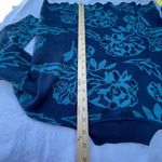 Cyrus  size L mock turtleneck floral print sweater. Photo 4