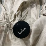 Lulus  Linen blend jumpsuit jumper NWT size Medium tan khaki beige Photo 3