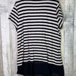 Style & Co . Cream & Black Striped Size Large Crystal & Embroidered Ancho… Photo 1