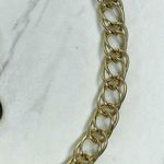 Gold Tone Abstract Heart Chain Link Belt Photo 3