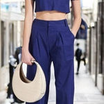 STAUD Tango Navy Blue Crop Short Sleeve Top Size XS NEW NWT Photo 0