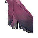 Hot Topic Sleeveless Sheer Button Front Blouse Top Purple Black XL Photo 6