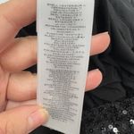 Adrianna Papell  Jumpsuit Womens 2 Black Sequined Wide Leg V‎ Neck Holiday Party Photo 6