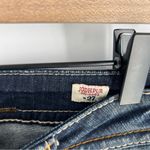 MEK Jodhpur Bermuda Size 27 Stretch Dark Wash Denim Whiskered Faded Shorts Blue Photo 7