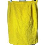 Max Mara  Y2K Made In Italy Goldenrod Yellow Nubby Wool Blend Lined Mini Skirt Photo 0