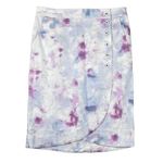 Anthropologie  Kimmie White Pink Purple Tie-Dye Button Close Tulip Midi Skirt-12 Photo 0