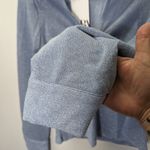 ZARA  blue metallic thread long sleeve top size M Photo 1