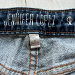 Jennifer Lopez Women’s Medium Blue Distressed Mid Rise 3” Denim Shorts Sz 2 Photo 2