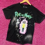 Rick and Morty Zapping Morty bleach dye T-shirt size medium Photo 2