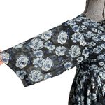 Lucky Brand  Dark Floral Printed Chiffon Lined Mini Dress Photo 2