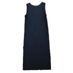 Aritzia Blue Ribbed Slit Sleeveless Midi Preppy Business Casual Cocktail Dress L Photo 2