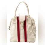 Marc by Marc Jacobs  Patent Leather Red & White Bowling Tote Bag Photo 1