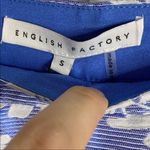 English Factory  Blue Floral Jacquard Shorts Sz S Photo 3
