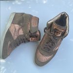 Michael Kors Women's Metallic High-Top Sneakers wedge leather size 10 Photo 4