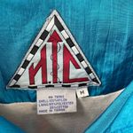 Vintage HTC Bold Colorful Print Windbreaker Spring Jacket M Blue Size M Photo 6